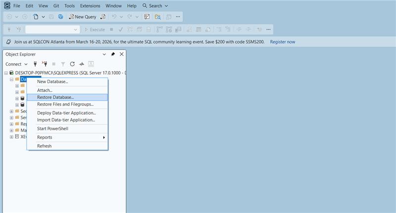 How to Restore a Database in SQL Server | Sibasi Ltd Blog
