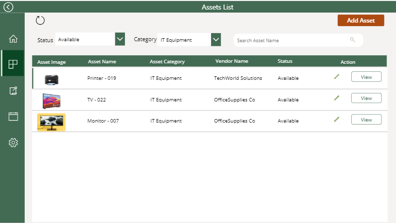 Asset List