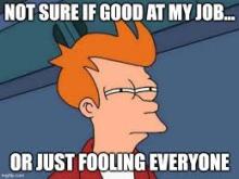 Not sure if good at my job or fooling everyone